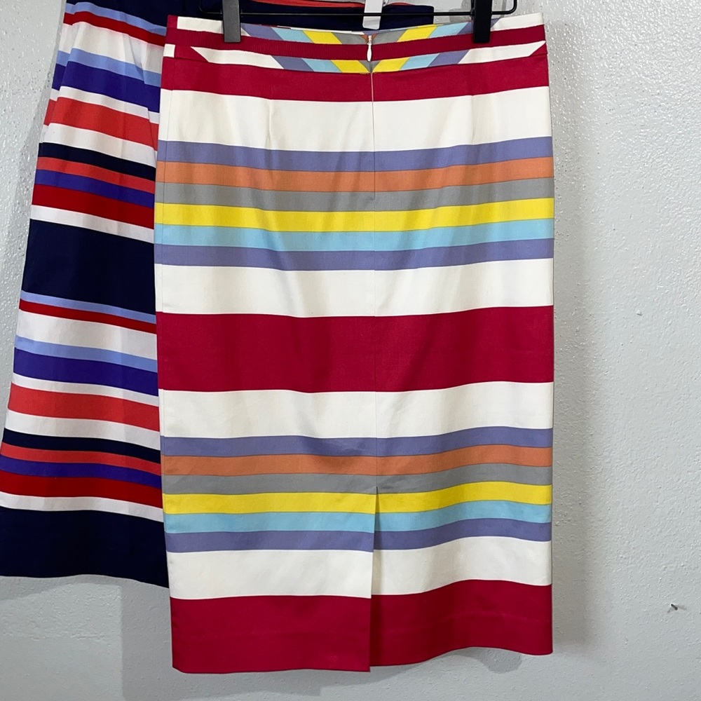 Boden Striped Pencil Skirts 6L Coastal Nautical Career Workwear Classic 2 Skirts - Picture 6 of 13